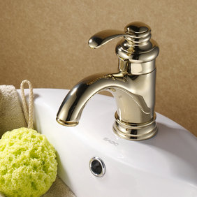 Ti-PVD Single Handle Centerset Bathroom Sink Tap TP0405G Ti-PVD Single Handle Centerset Bathroom Sink Tap TP0405G