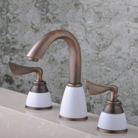 Classic Antique Brass Widespread Bathroom Sink Tap T0452A Classic Antique Brass Widespread Bathroom Sink Tap T0452A