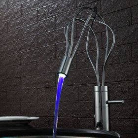 Contemporary Color Changing LED Bathroom Sink Tap - T0458F Contemporary Color Changing LED Bathroom Sink Tap - T0458F