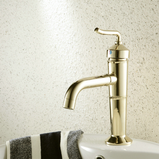 Ti-PVD Single Handle One Hole Centerset Bathroom Sink Tap TP0487G Ti-PVD Single Handle One Hole Centerset Bathroom Sink Tap TP0487G