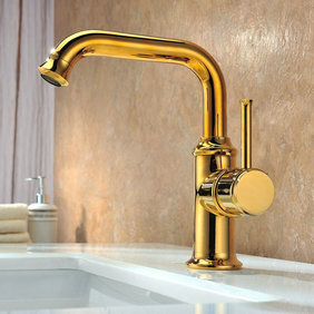 Contemporary Ti-PVD Finish Solid Brass Bathroom Sink Tap T0534G Contemporary Ti-PVD Finish Solid Brass Bathroom Sink Tap T0534G