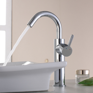 Chrome Finish Solid Brass Bathroom Sink Tap (Tall)T0542H Chrome Finish Solid Brass Bathroom Sink Tap (Tall)T0542H