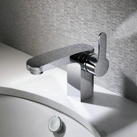 Contemporary Solid Brass Single Handle Bathroom Sink Tap Chrome Finish T0558 Contemporary Solid Brass Single Handle Bathroom Sink Tap Chrome Finish T0558