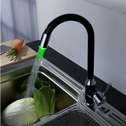 Painting Finish Kitchen Tap with Color Changing LED Light T0742F Painting Finish Kitchen Tap with Color Changing LED Light T0742F