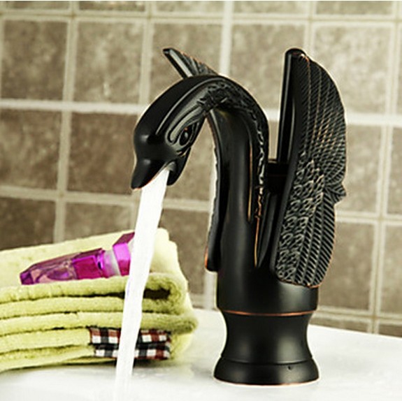 Bionics Design Centerset Bathroom Sink Tap Oil-rubbed (Black) T2012R Bionics Design Centerset Bathroom Sink Tap Oil-rubbed (Black) T2012R
