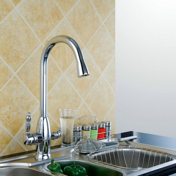 Modern Design Two Handles Mixer Kitchen Tap T3002 Modern Design Two Handles Mixer Kitchen Tap T3002