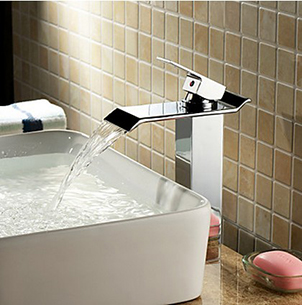 Contemporary Brass Bathroom Sink Tap - Chrome Finish (Tall) T6001H Contemporary Brass Bathroom Sink Tap - Chrome Finish (Tall) T6001H