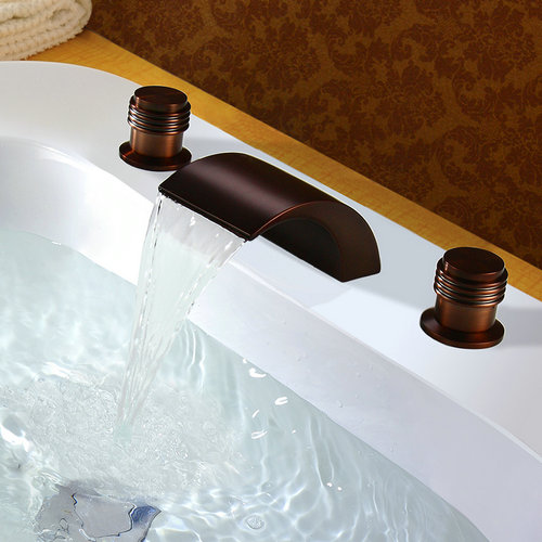 Antique Style Oil Rubbed Bronze Waterfall Bathroom Sink Tap T6012OR Antique Style Oil Rubbed Bronze Waterfall Bathroom Sink Tap T6012OR