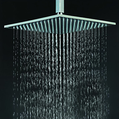 Contemporary Square Chrome Stainless Steel Faint LED Light Shower Head HB12F Contemporary Square Chrome Stainless Steel Faint LED Light Shower Head HB12F
