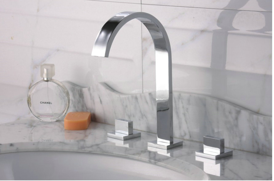 Widespread Contemporary Chrome Bathroom Sink Tap TQ30083 Widespread Contemporary Chrome Bathroom Sink Tap TQ30083