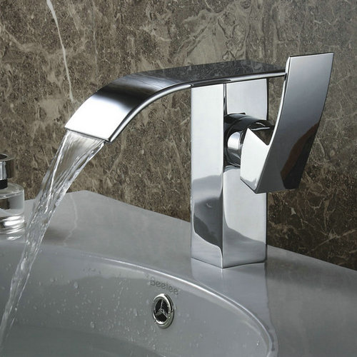Contemporary Waterfall Bathroom Sink Tap (Chrome Finish) TQ3026 Contemporary Waterfall Bathroom Sink Tap (Chrome Finish) TQ3026