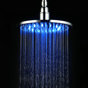 Contemporary 8 inch Stainless Steel Color Changing LED Light Shower Head RB08F Contemporary 8 inch Stainless Steel Color Changing LED Light Shower Head RB08F