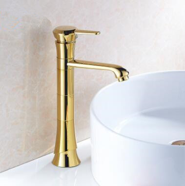 Antique Brass Golden Mixer Bathroom Sink Tap High Basin Tap T0125G Antique Brass Golden Mixer Bathroom Sink Tap High Basin Tap T0125G