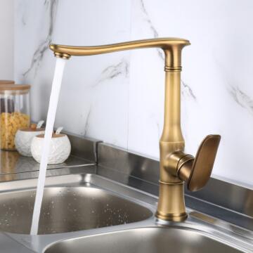 Antique Brass Kitchen Tap Revolve Spout Mixer Kitchen Sink Tap T0192A Antique Brass Kitchen Tap Revolve Spout Mixer Kitchen Sink Tap T0192A