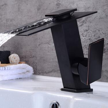 Antique Black Brass Single Handle Waterfall Mixer Bathroom Sink Tap T0278B Antique Black Brass Single Handle Waterfall Mixer Bathroom Sink Tap T0278B