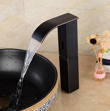 Automatic Taps Black Bronze Brass Hands-Free Bathroom Sensor Tap T0320B Automatic Taps Black Bronze Brass Hands-Free Bathroom Sensor Tap T0320B