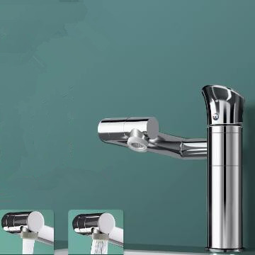 Brass Basin Tap Full Angle Rotatable Spout Chrome Finished Mixer Bathroom Sink Tap T0346C Brass Basin Tap Full Angle Rotatable Spout Chrome Finished Mixer Bathroom Sink Tap T0346C