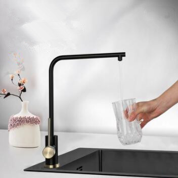 Black Brass Rotatable Kitchen Drinking Water Single Cold Three Way Kitchen Sink Tap T0348 Black Brass Rotatable Kitchen Drinking Water Single Cold Three Way Kitchen Sink Tap T0348
