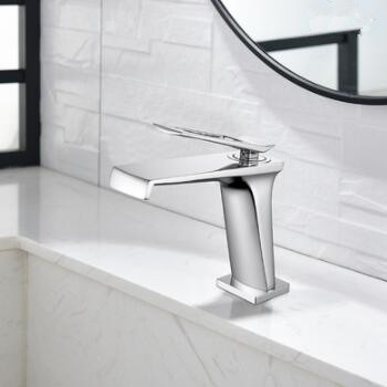 Brass Chrome Finished Basin Tap Waterfall Mixer Bathroom Sink Tap T0349C Brass Chrome Finished Basin Tap Waterfall Mixer Bathroom Sink Tap T0349C