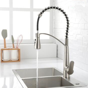 Brass Nickel Brushed SPRING Pull Out Rotatable Mixer Kitchen Sink Taps T0367N Brass Nickel Brushed SPRING Pull Out Rotatable Mixer Kitchen Sink Taps T0367N
