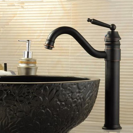 Traditional Style Black Bronze Brass Finish Countertop Bathroom Sink Tap T0404BH Traditional Style Black Bronze Brass Finish Countertop Bathroom Sink Tap T0404BH