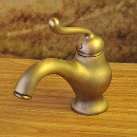 Antique Inspired Bathroom Sink Tap - Polished Brass Finish T0408 Antique Inspired Bathroom Sink Tap - Polished Brass Finish T0408
