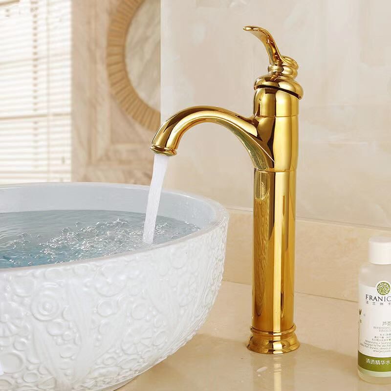 Classic Solid Brass Bathroom Sink Tap (Ti-PVD Finish) T0426G Classic Solid Brass Bathroom Sink Tap (Ti-PVD Finish) T0426G