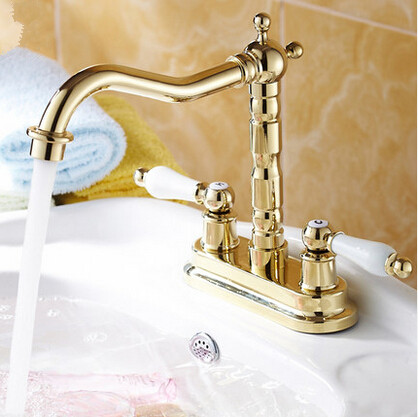 Ti-PVD Finish Widespread Bathroom Sink Tap T0455 Ti-PVD Finish Widespread Bathroom Sink Tap T0455