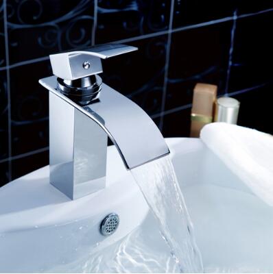 Contemporary Single Handle Waterfall Bathroom Sink Tap T0517 Contemporary Single Handle Waterfall Bathroom Sink Tap T0517