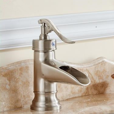Single Handle Nickel Brushed Bathroom Sink Tap T0599M Single Handle Nickel Brushed Bathroom Sink Tap T0599M