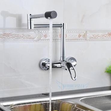 Chrome Single Handle Pull Out Centerset Wall Mounted Mixer Kitchen Tap T14629S Chrome Single Handle Pull Out Centerset Wall Mounted Mixer Kitchen Tap T14629S
