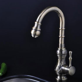 Bronze Single Handle Antique Kitchen Tap (T1705) Bronze Single Handle Antique Kitchen Tap (T1705)