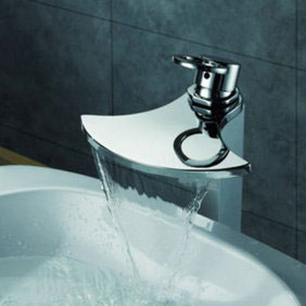 Chrome Finish Brass Waterfall Bathroom Sink Faucet T8010 Chrome Finish Brass Waterfall Bathroom Sink Faucet T8010