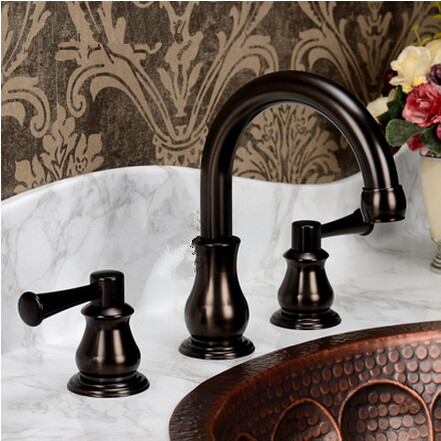 Antique Brass Mixer Bathroom Sink Tap Two Handles Brown Bronze Tap TA005C Antique Brass Mixer Bathroom Sink Tap Two Handles Brown Bronze Tap TA005C