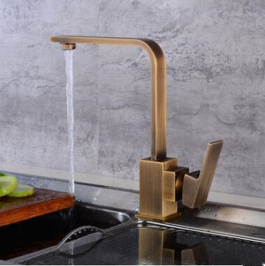 Antique Brass Kitchen Tap Single Handle Swivel Kitchen Tap TA0125 Antique Brass Kitchen Tap Single Handle Swivel Kitchen Tap TA0125