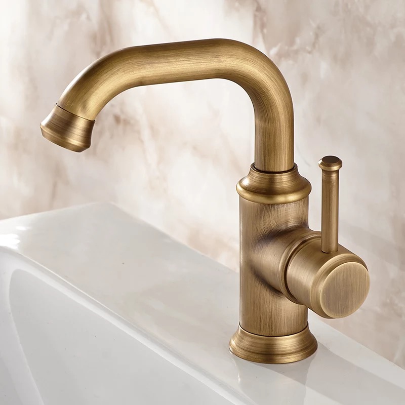 Antique Basin Tap Brass Rotatable Mixer Bathroom Sink Tap TA0188 Antique Basin Tap Brass Rotatable Mixer Bathroom Sink Tap TA0188