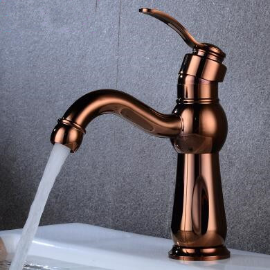 Antique Rose Golden Printed Mixer Water Rotatable Bathroom Sink Tap TA0260RG Antique Rose Golden Printed Mixer Water Rotatable Bathroom Sink Tap TA0260RG