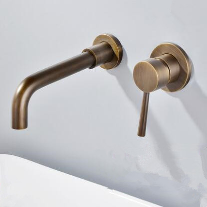 Antique Brass Concealed Installation Wall Mounted Bathroom Sink Tap T0245A Antique Brass Concealed Installation Wall Mounted Bathroom Sink Tap T0245A