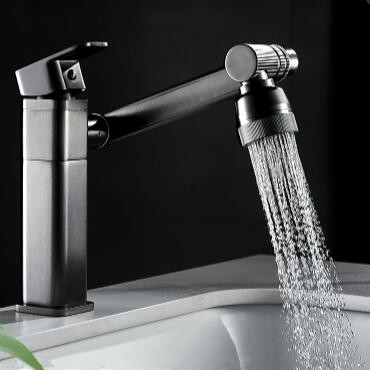 Antique Basin Tap 360° Rotatable Spout Gun Grey Brass Mixer Bathroom Sink Tap TA0318G Antique Basin Tap 360° Rotatable Spout Gun Grey Brass Mixer Bathroom Sink Tap TA0318G