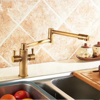 Antique Brass 360° Rotatable Foldable Kitchen Mixer Tap TA0318S Antique Brass 360° Rotatable Foldable Kitchen Mixer Tap TA0318S