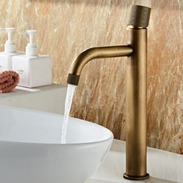 Antique Basin Tap Antique Brass Mixer Bathroom Sink Tap High Verison TA0158H Antique Basin Tap Antique Brass Mixer Bathroom Sink Tap High Verison TA0158H