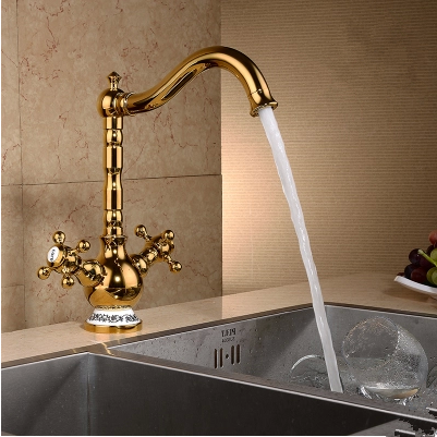 Antique Brass Golden Printed Classic Kitchen Sink Tap Mixer Tap TA368G Antique Brass Golden Printed Classic Kitchen Sink Tap Mixer Tap TA368G