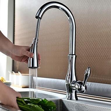 Contemporary Brass Chrome Kitchen Pull Out Mixer Sink Tap TA428C Contemporary Brass Chrome Kitchen Pull Out Mixer Sink Tap TA428C