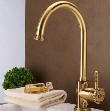 Antique Brass Carved Court Style Kitchen/Bathroom Sink Tap TA630L Antique Brass Carved Court Style Kitchen/Bathroom Sink Tap TA630L