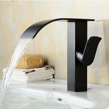 Antique Black Bronze Brass Widespread Waterfall Bathroom Sink Tap TB0244H Antique Black Bronze Brass Widespread Waterfall Bathroom Sink Tap TB0244H