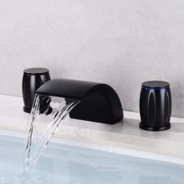 Antique Basin Tap Brass Matte Black Two Handles Waterfall Bathroom Sink Tap TB0248 Antique Basin Tap Brass Matte Black Two Handles Waterfall Bathroom Sink Tap TB0248
