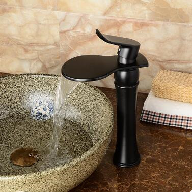 Antique Brass Black Bronze Bathroom Sink Tap Waterfall Taps TB0227H Antique Brass Black Bronze Bathroom Sink Tap Waterfall Taps TB0227H