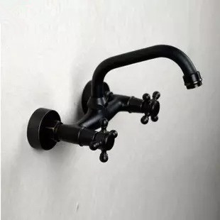 Antique Black Brass Bronze Wall Mounted Mixer Kitchen Tap TB109W Antique Black Brass Bronze Wall Mounted Mixer Kitchen Tap TB109W