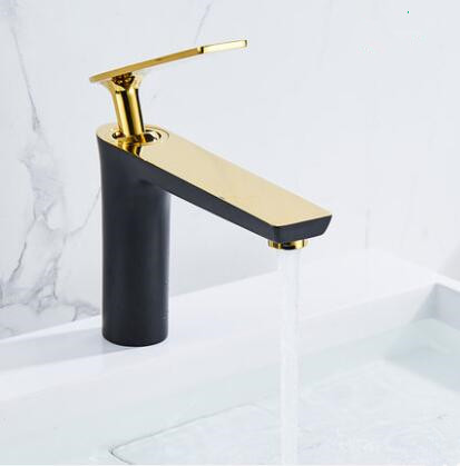 Antique Basin Tap Black & Golden Brass Rotatable Mixer Bathroom Sink Tap TB299G Antique Basin Tap Black & Golden Brass Rotatable Mixer Bathroom Sink Tap TB299G