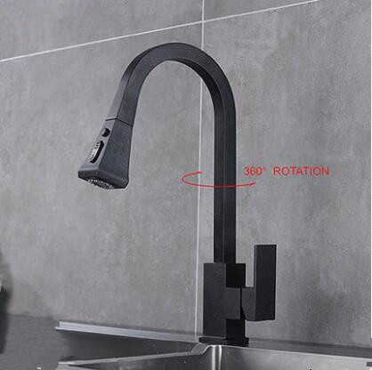 Antique Black Brass Rotatable Retractable Head Pull Out Kitchen Tap TB336P Antique Black Brass Rotatable Retractable Head Pull Out Kitchen Tap TB336P